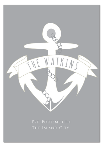 Personalised Anchor Family Print