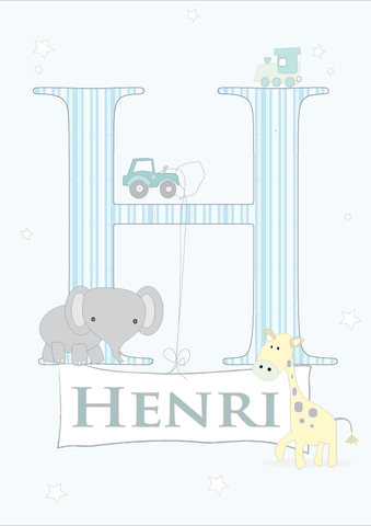 Personalised Alphabet Letter in Blue