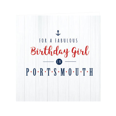 For a Fabulous Birthday Girl in Portsmouth Card