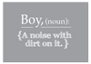 Boy Noun: A Noise With Dirt On It Print