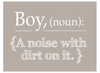 Boy Noun: A Noise With Dirt On It Print