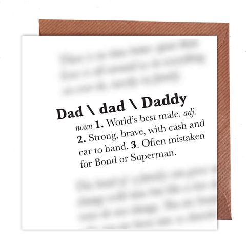 Dad Definition Card