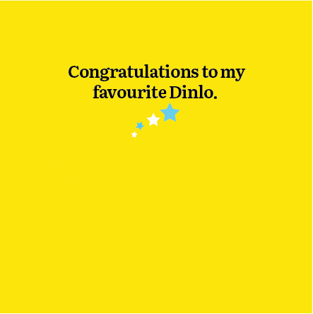 Congratulations to my Favourite Dinlo Card