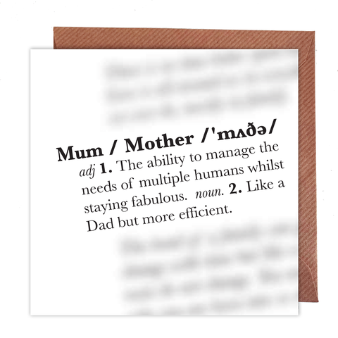 Mum Definition Card