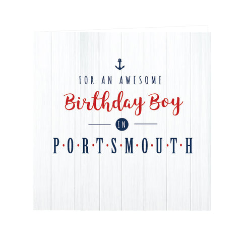 For an Awesome Birthday Boy in Portsmouth... Card