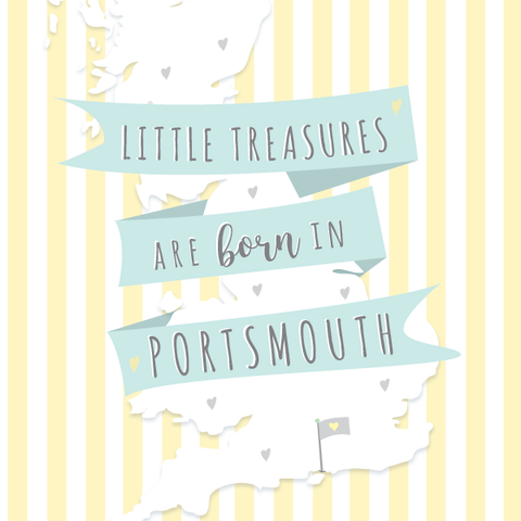 Little Treasures are Born in Portsmouth Card