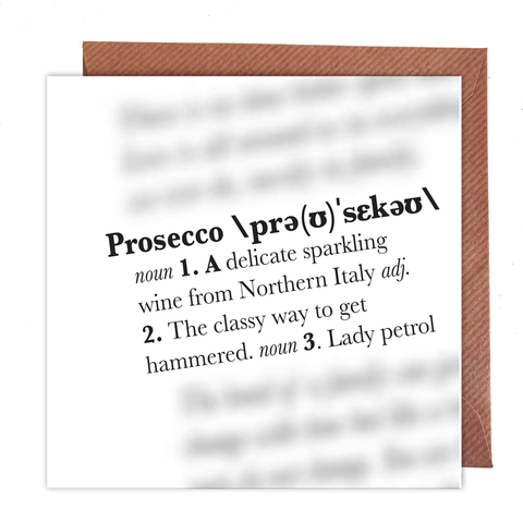 Prosecco Definition Card