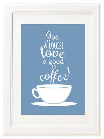Personalised Cup of Coffee Print