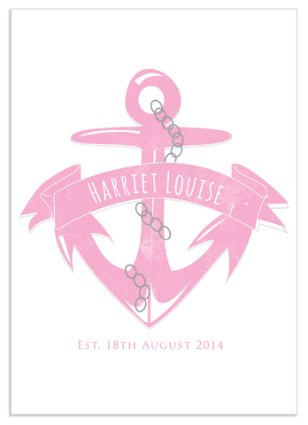 Personalised Anchor Baby Print