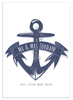Personalised Anchor Wedding Print