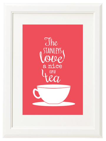 Personalised Cup of Tea Print