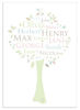 Personalised Family Tree 'Maple' design