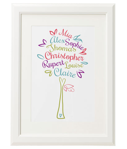Personalised Family Tree 'Mulberry' Design