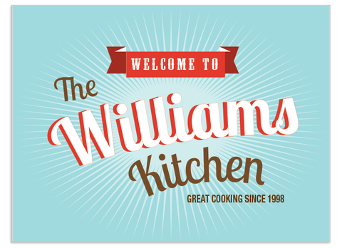 Personalised Retro Kitchen Print