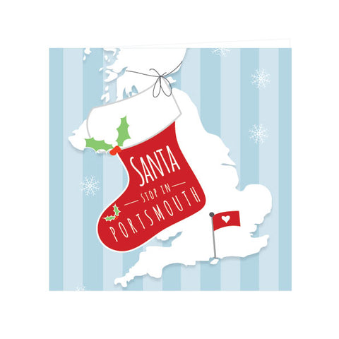 Santa Stop in Portsmouth Greeting Card
