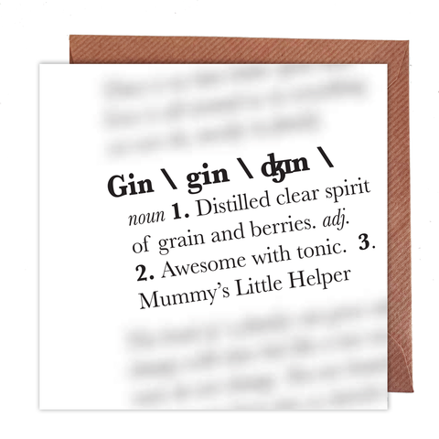 Gin Definition Card