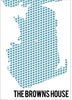 Personalised Portsmouth Heart & Anchor Map