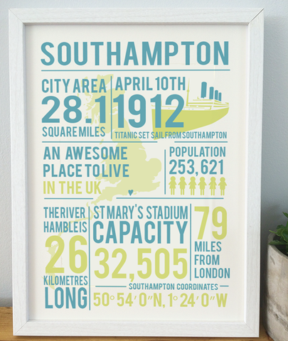 Southampton Infographic Print