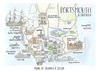 Personalised Watercolour Map of Portsmouth & Southsea